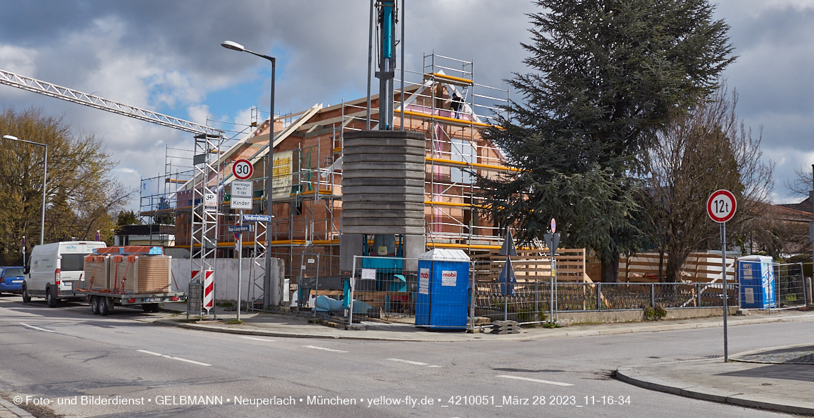 28.03.2023 - Baustelle Niederalmstraße 16 in Neuperlach